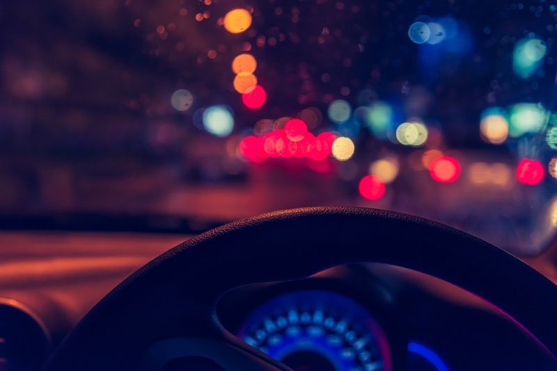 inside view of car dashboard